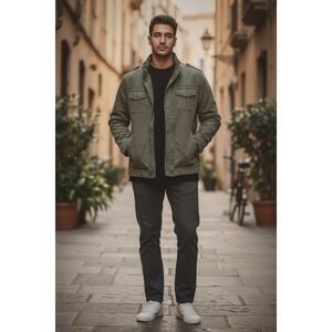 Men's Levi's Size XL Green Sherpa Lined Jacket  Full Zip